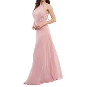 NEW JASMINE BRIDAL charlotte chiffon & lace long bridesmaid dress in gardenia